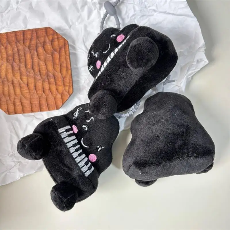 1/2 PCS Carino Divertente Nero Blush Pianoforte Peluche Bambola Giocattoli Portachiavi Ciondolo Borsa Pendenti e Ciondoli Zaino Appeso Ornamenti Girly Portachiavi Regali
