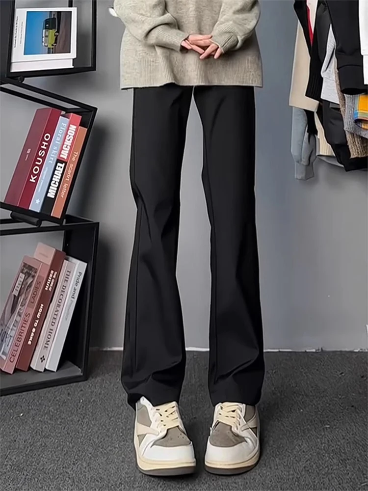 

Мужские джинсы Cleanfit Bla прямого кроя в американском стиле High Street, с эффектом драпировки, премиум-класса, слегка расклешенные, молодежный тренд