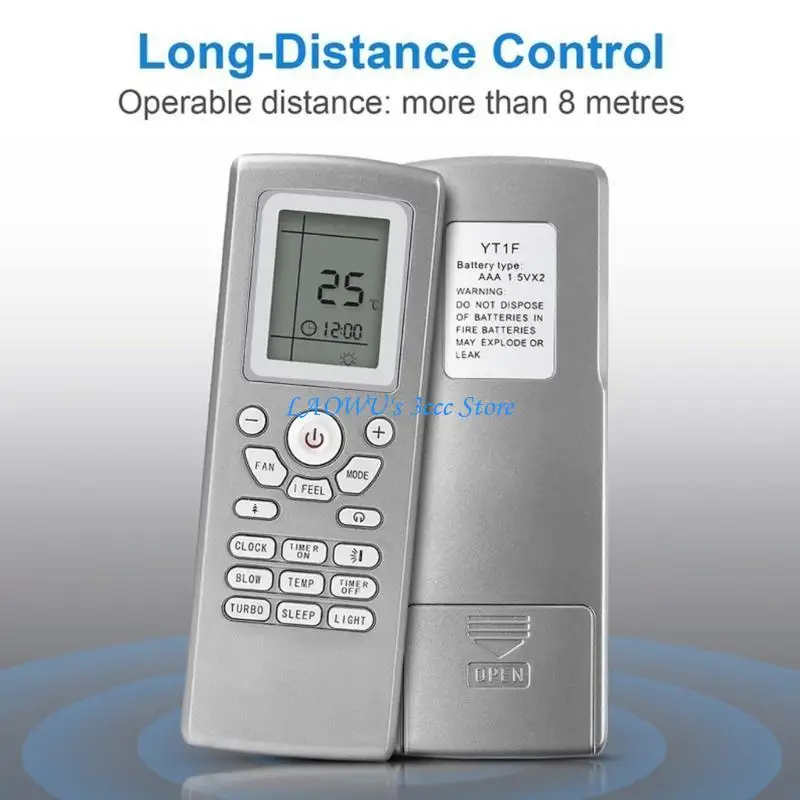 

Y8AD Air Conditioner Remote for YT0F,YT1F1,YT1F2,YT1F3,YT1F4,YT1F Simple Operate