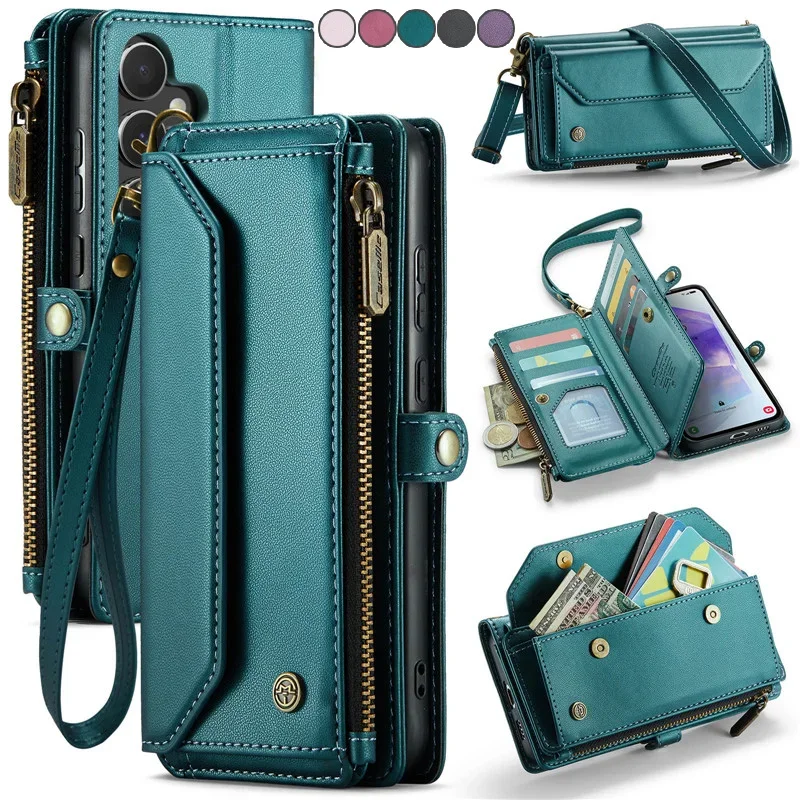 

Crossbody Wallet Case for Samsung Galaxy S24 S23 FE S25 Ultra Plus A56 A16 A55 A54 A36 A35 A25 A34 A24 A15 A14 A72 A52 5G Cover