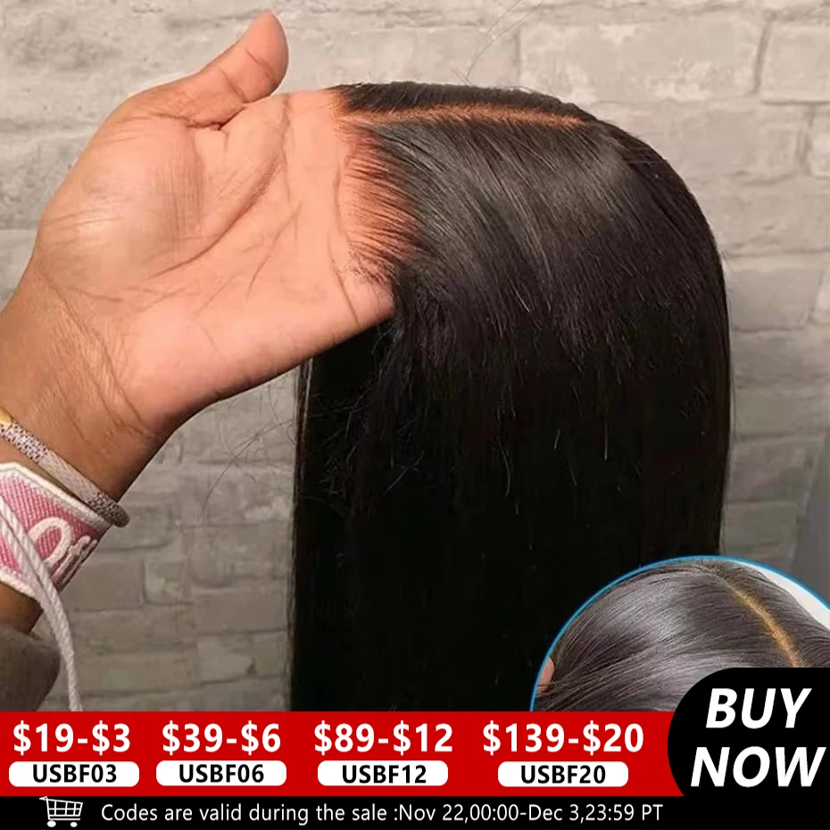 New Glueless Wig Straight 13x4 13x6 Hd Transparent Lace Front Wigs Brazilian Remy Hair Pre-Cut 5x5 Lace Closure Wig Pre Plucked