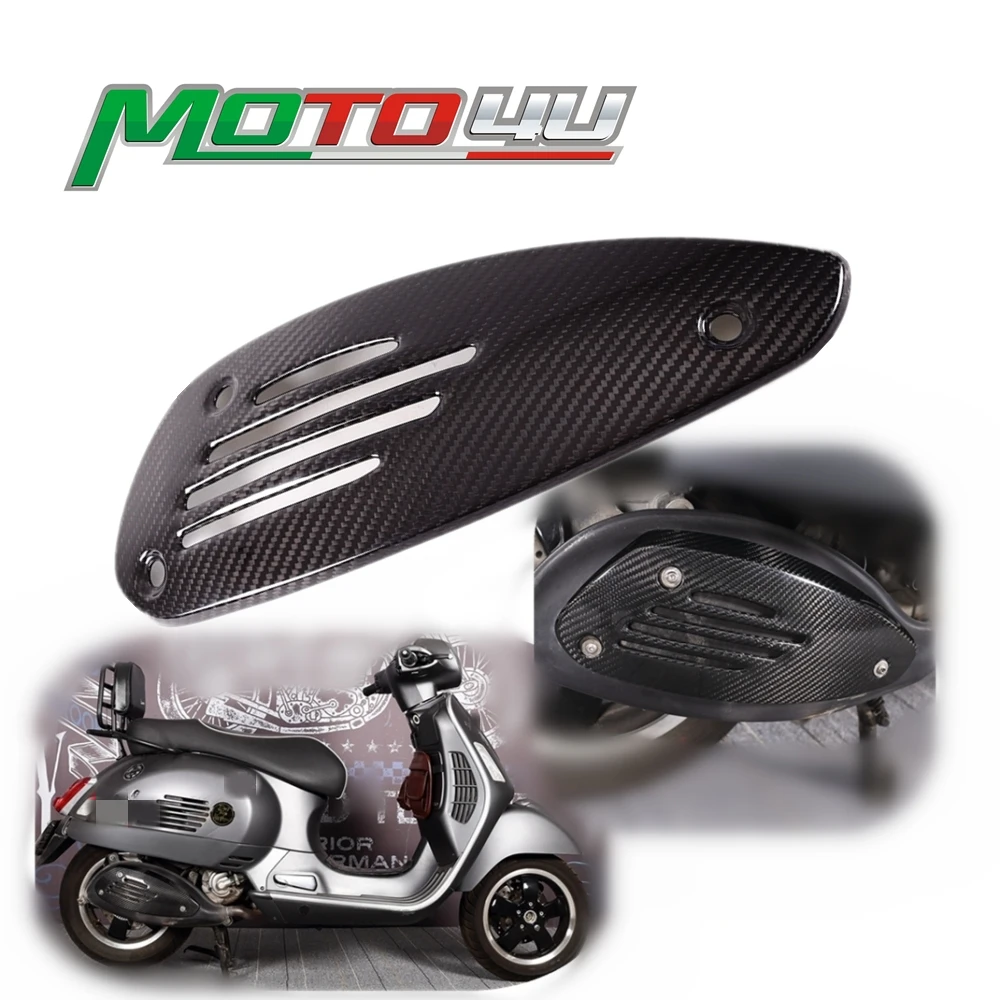 

New Carbon Fiber Scooter Exhaust Cover Decorative cover in Full Carbon Heat insulation process For GTS 300 GTS300