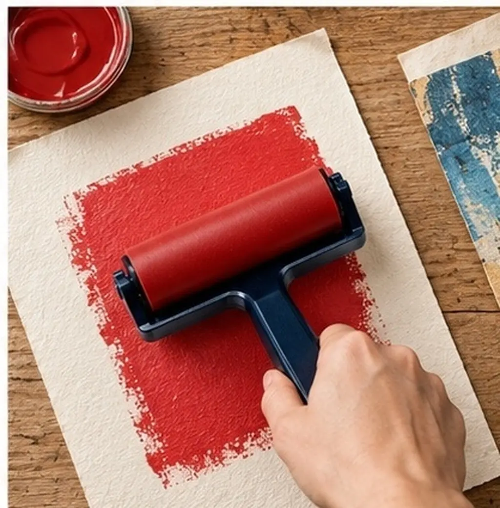 Rubber Roller Painting Tool For Scrapbook Christmas Card Making Art Projects Scrapbooking Mixed Media Altered