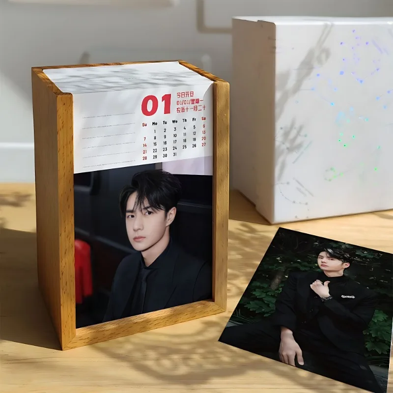 

Wang Yi Bo Calendar 2025 Desk Calendar 365 Pictures Non-repeating Photo Frame Girls Holiday New Year Gift