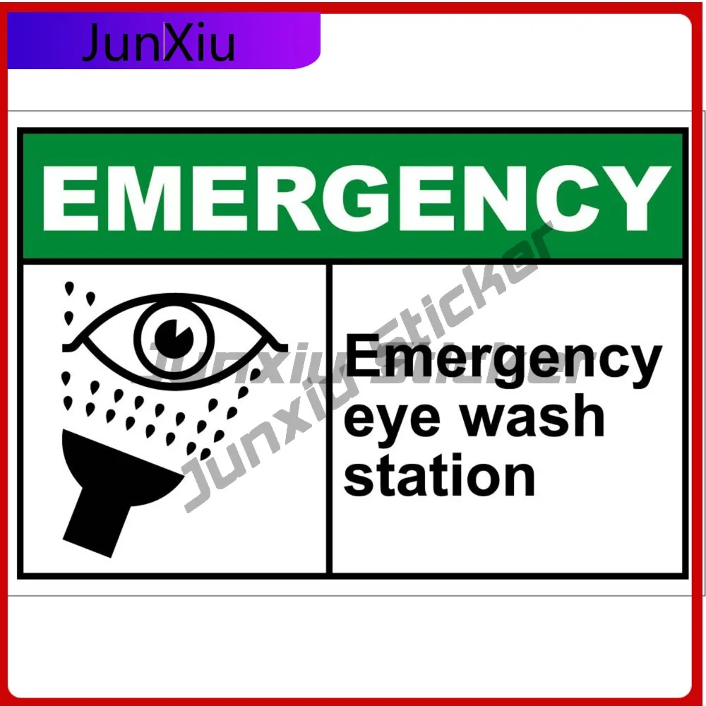 

Emergency Eye Wash Anime Top Quality Fade Resistant Creative Truck Decal Decoration Waterproof Vinyl Car Laptop Window Bumper