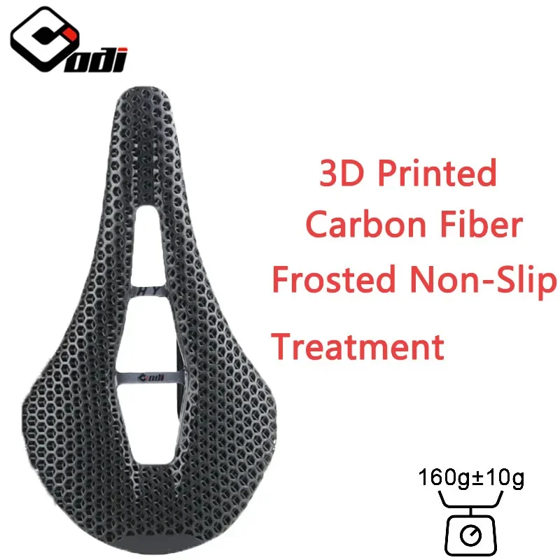 

ODI Carbon Fiber 3D Printed Bike Saddle 143mm Ultra Light and Breathable Mountain Bicycle Cushion Soft Seat for Road Bike/MTB