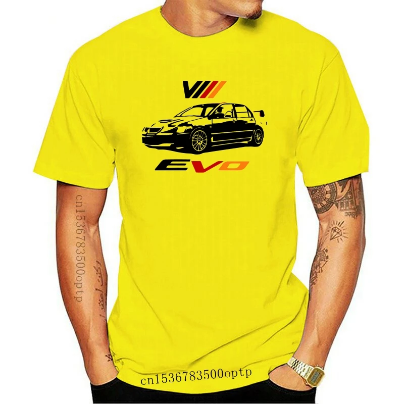 New Men T Shirt Print Tee Men Short Sleeve Clothing Japanese Classic Car Lancer VIII Jdm T-Shirt Evo 8 Rally Tee Shirts