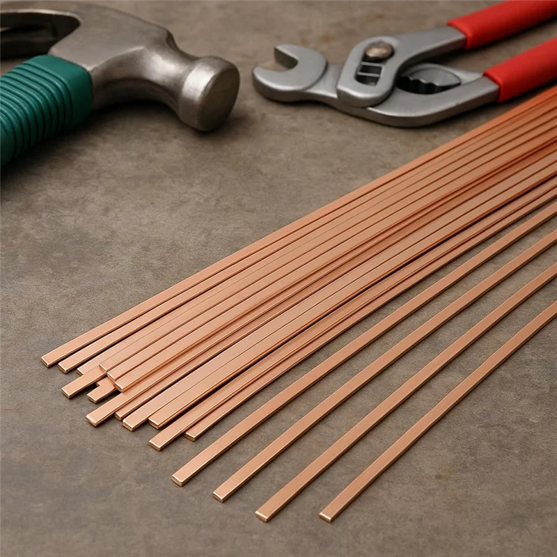 A95I-Brazing Rods-Flat Phos Copper 40 Sticks 15% Silver Solder For HVAC, Air Conditioner-Welding Alloy 25Cm
