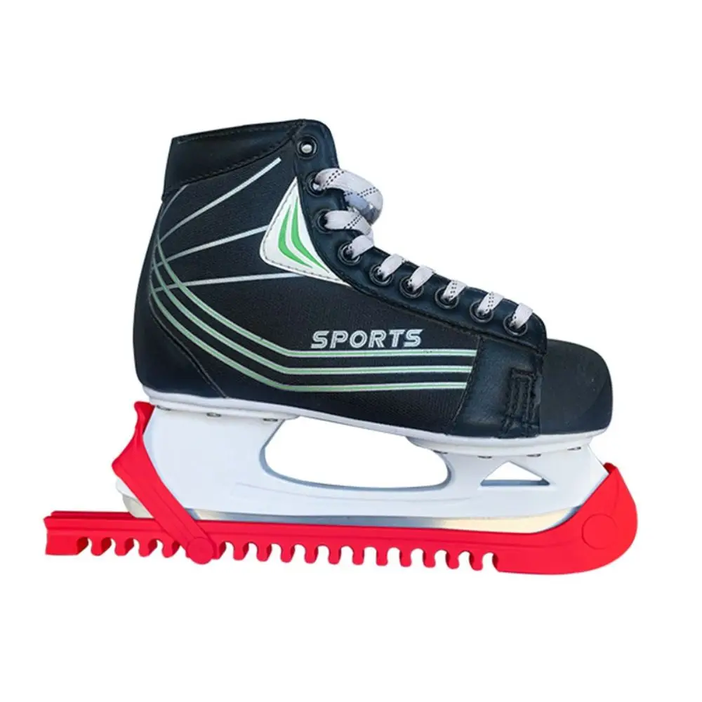 1 คู่ Universal Non-Slip Ice Blade Protector Protector Sleeve Adjustable Ice Skate Guards Wear-Resistant Ice Skate Blade Guards