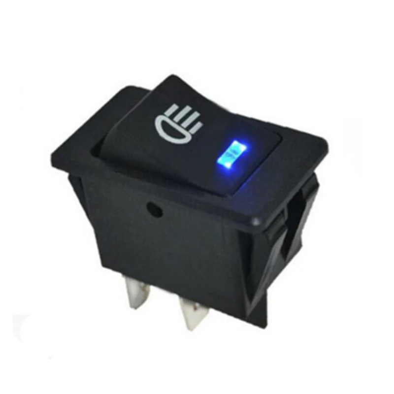 5PCS KCD4 Rocker Switch ON-OFF 2 Position 4 Pins LED 12V 35A automobile refitting fog lamp switch with light Rocker switch