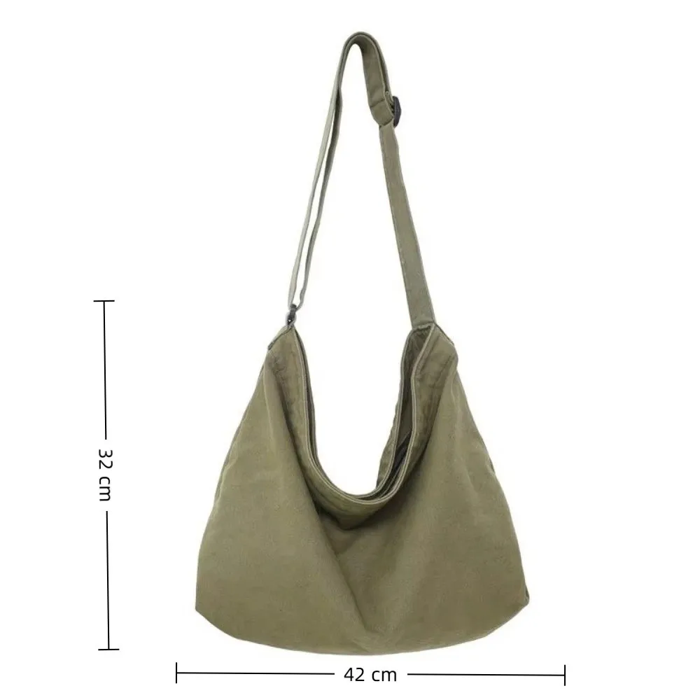 Fashion Canvas Shoulder Bag Large Capacity Multi-purpose Messenger Bag Travel Tote Bag Woman Men image 6