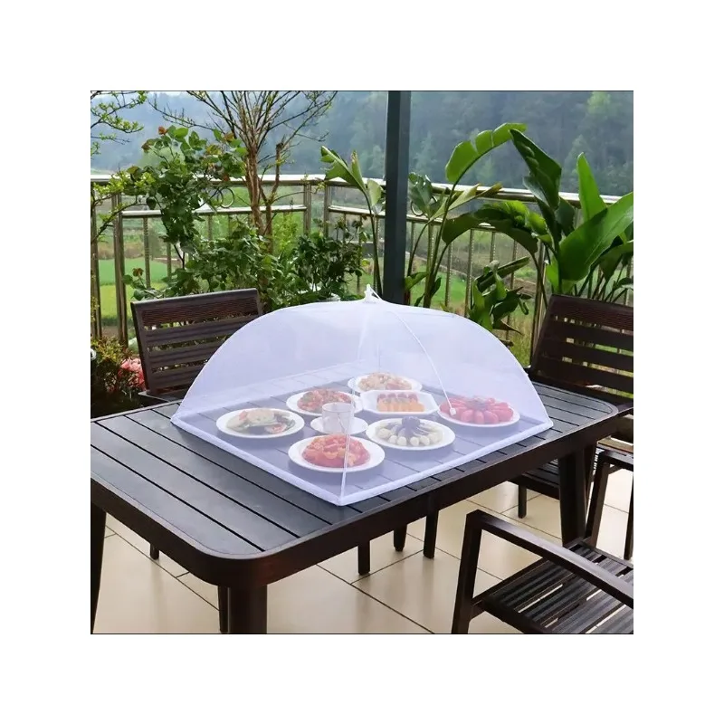 Foldable Food Mesh Cover Fly Anti Mosquito Pop-Up Food Cover Umbrella Meal Vegetable Fruit Breathable Cover Kitchen Accessories