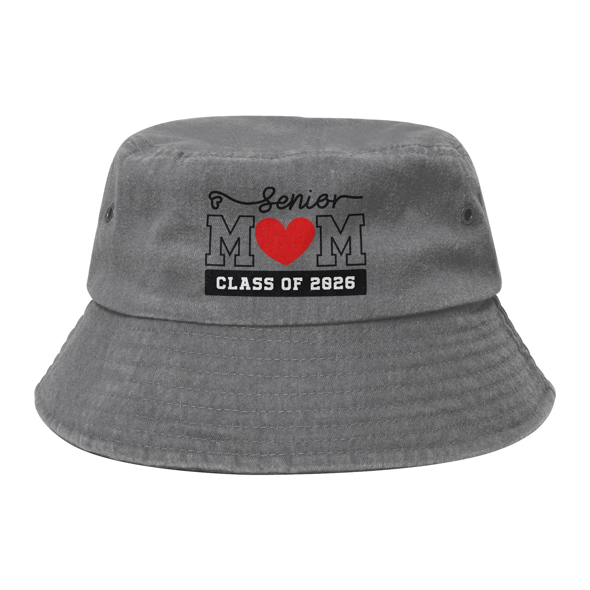 Travel Senior Mom Graduation Class Of 2026 Accessories Bucket Hats Teen Distressed Denim Sun Hat  Bob Hat Fishing Hat Vacation