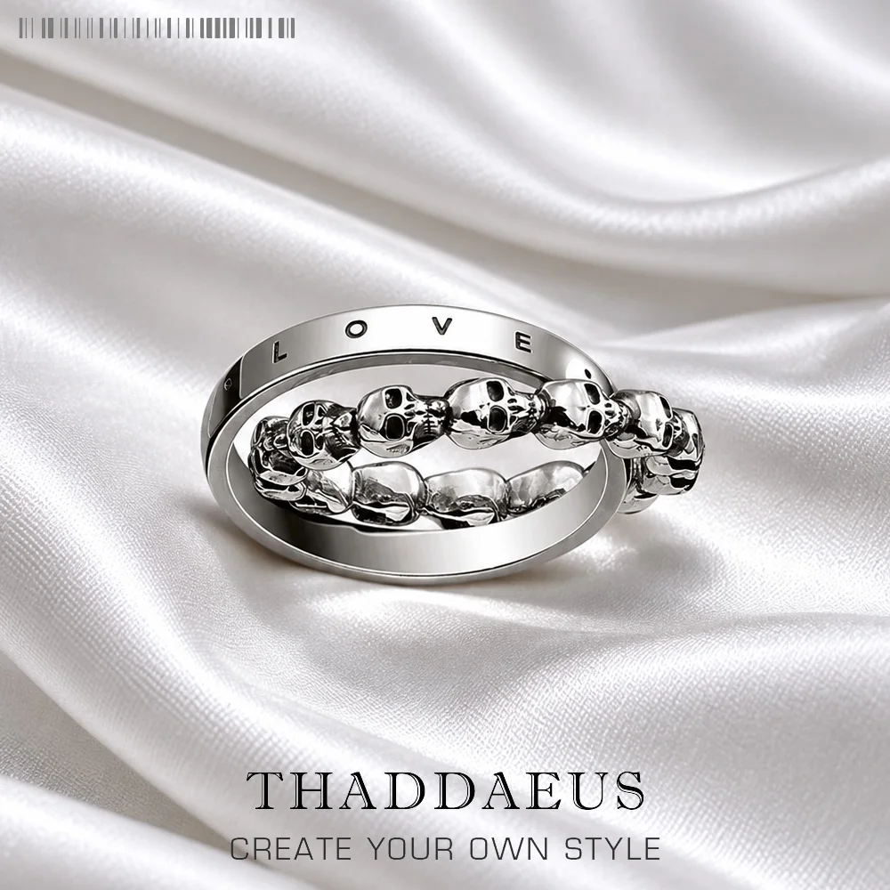 Ring Skull, Love, Faith, Hope 2022 Brand New Vintage Fine Jewerly For Women Men Gift In 925 Sterling Silver