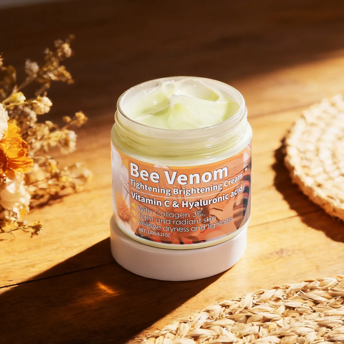 120g Bee Venom Firming Massage Cream Natural Anti Wrinkle Beauty Nourishing Daily Moisturizing Skincare Cream