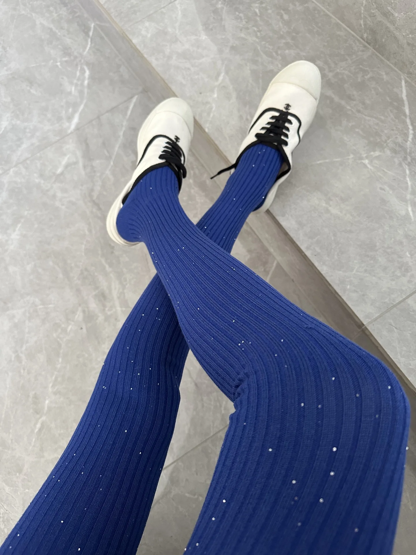 2025 early spring three types Klein Blue pantyhose Women\'s socks