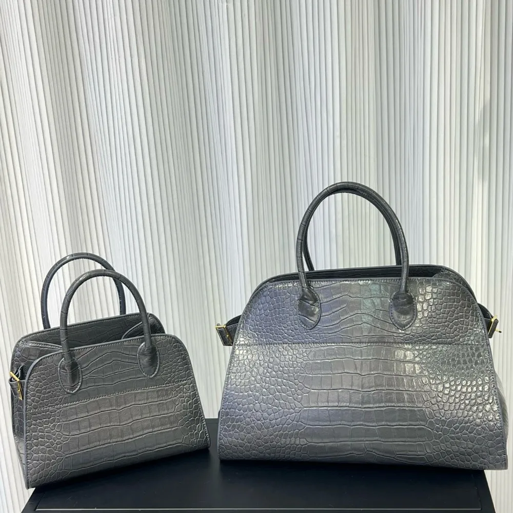 Crocodile Embossed Tote Bag Minimalist High-end Portable Large-capacity Commuter Versatile Unique Stylish Simple Computer Bag