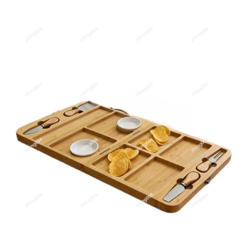 Foldable Portable Cheese Board Serving Tray for Fruit Bread Butter Charcuterie Platter