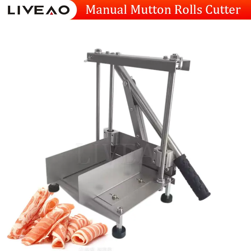 

Multifunctional Stainless Steel Manual Beef And Lamb Meat Slicer Frozen Beef Mutton Cut Rolls Machine