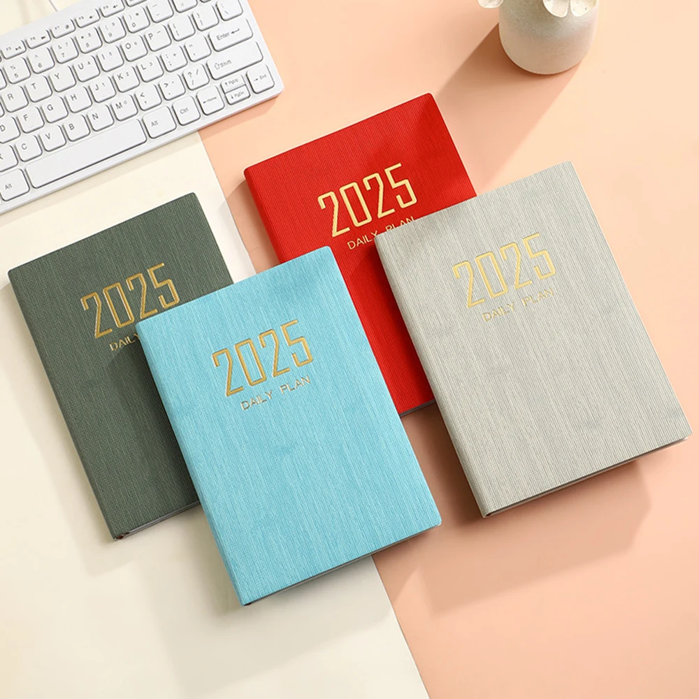 

2025 A5 Agenda Book Thickened 365 Days Notepad Daily Plan Colour Month Index Calendar Notebooks Stationery