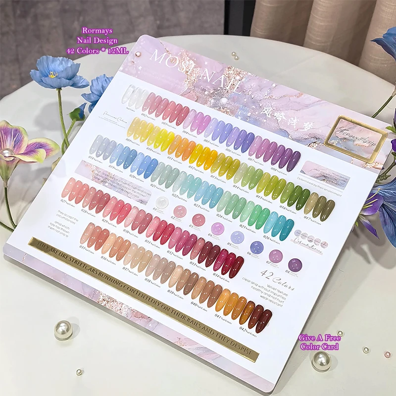

42 Colors Nail Gel Polish Velvet Texture UV Gel Soak Off Semi Permanent Varnish Nail Art Manicure Nude Pastel Ice Candy Colors