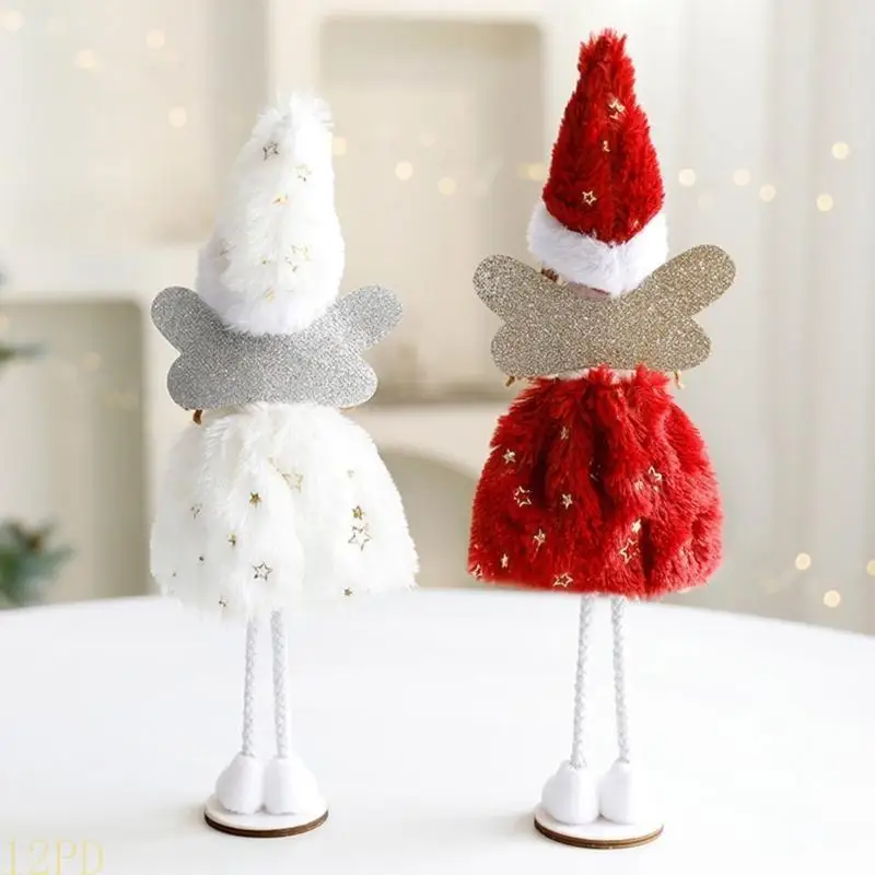 12PD Angelic Girl Plush Dolls for Holiday Farmhouses and Living Room Desk Decors