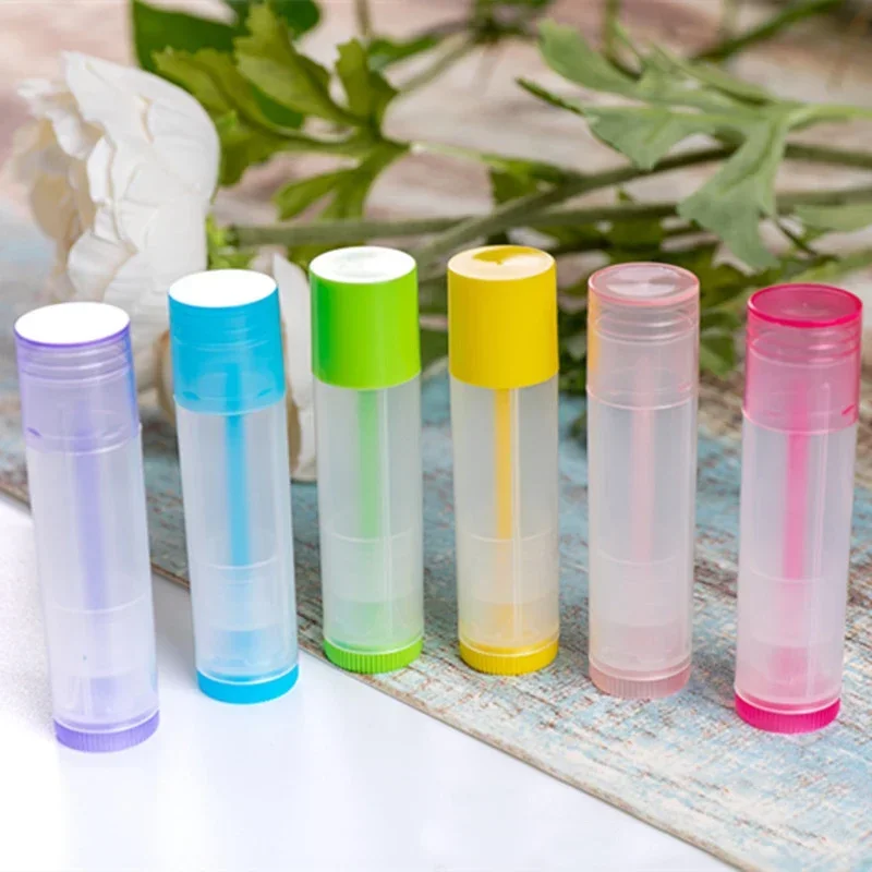 

30pcs 5g/5ml Empty Color PP Plastic Lip Balm Tubes Bottle With Caps Lipstick Containers For Handcraft DIY Lipstick Tube Travel