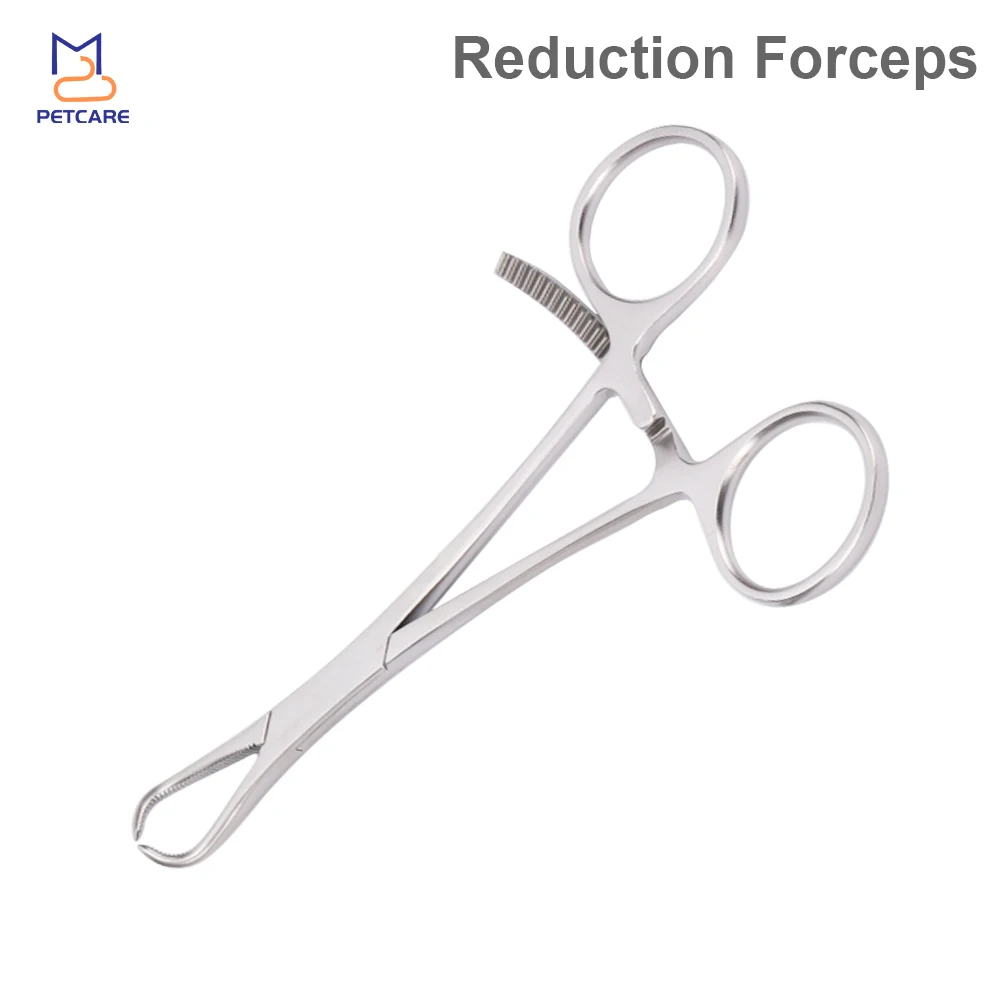 Pointed and Serrated Bone Reduction Forceps,Veterinary Orthopedic Surgery Instruments, Surgical Hand Tool, Medical Accessories,