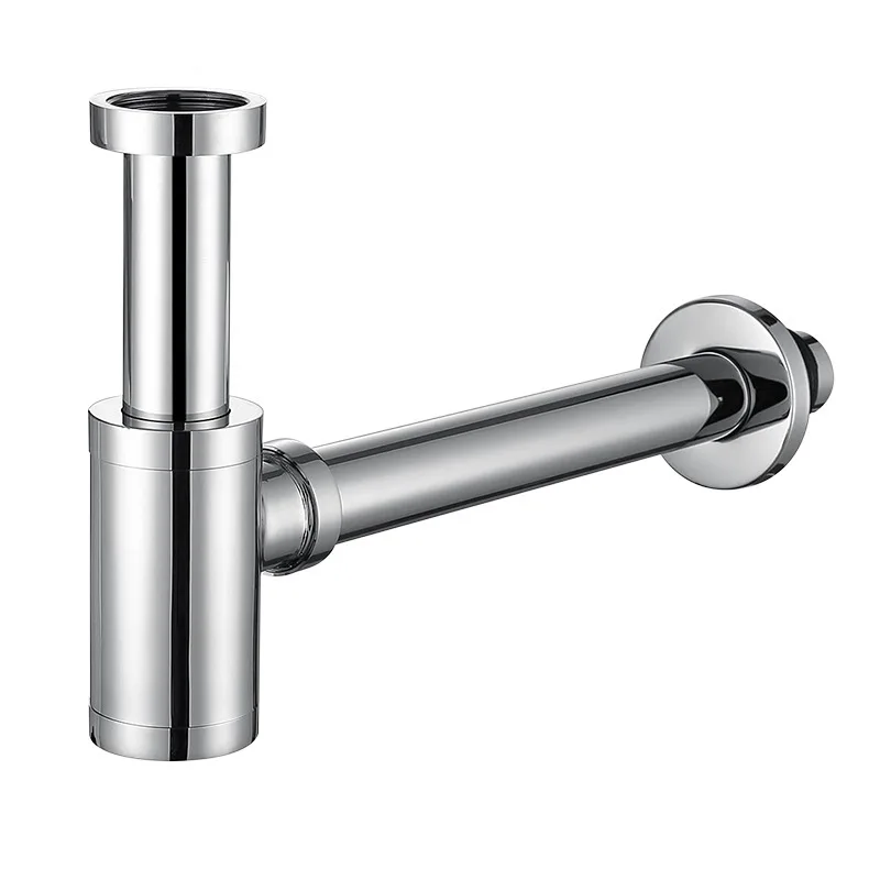 Bathroom Drain Sink Siphon For Bathroom Sink Black Tool-free Installation 1 1 4 Inch Installation Extra Long Tube