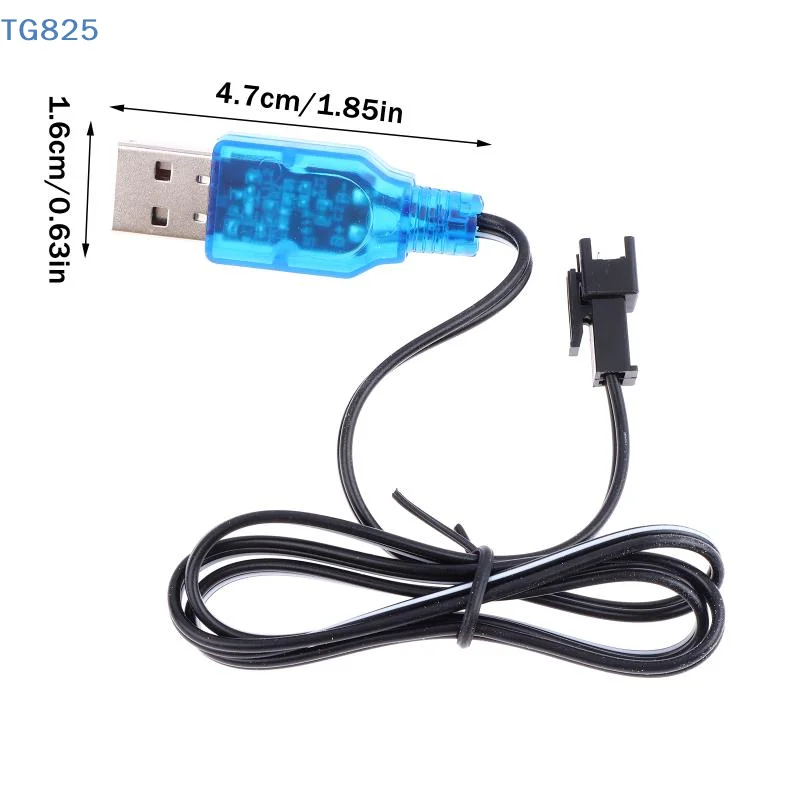 【AN】【SA】USB Charger Cable For 3.7V 400mA Lithium Battery Charger SM-2P Forward Plug Electric Toy With 60CM USB Charging Cable
