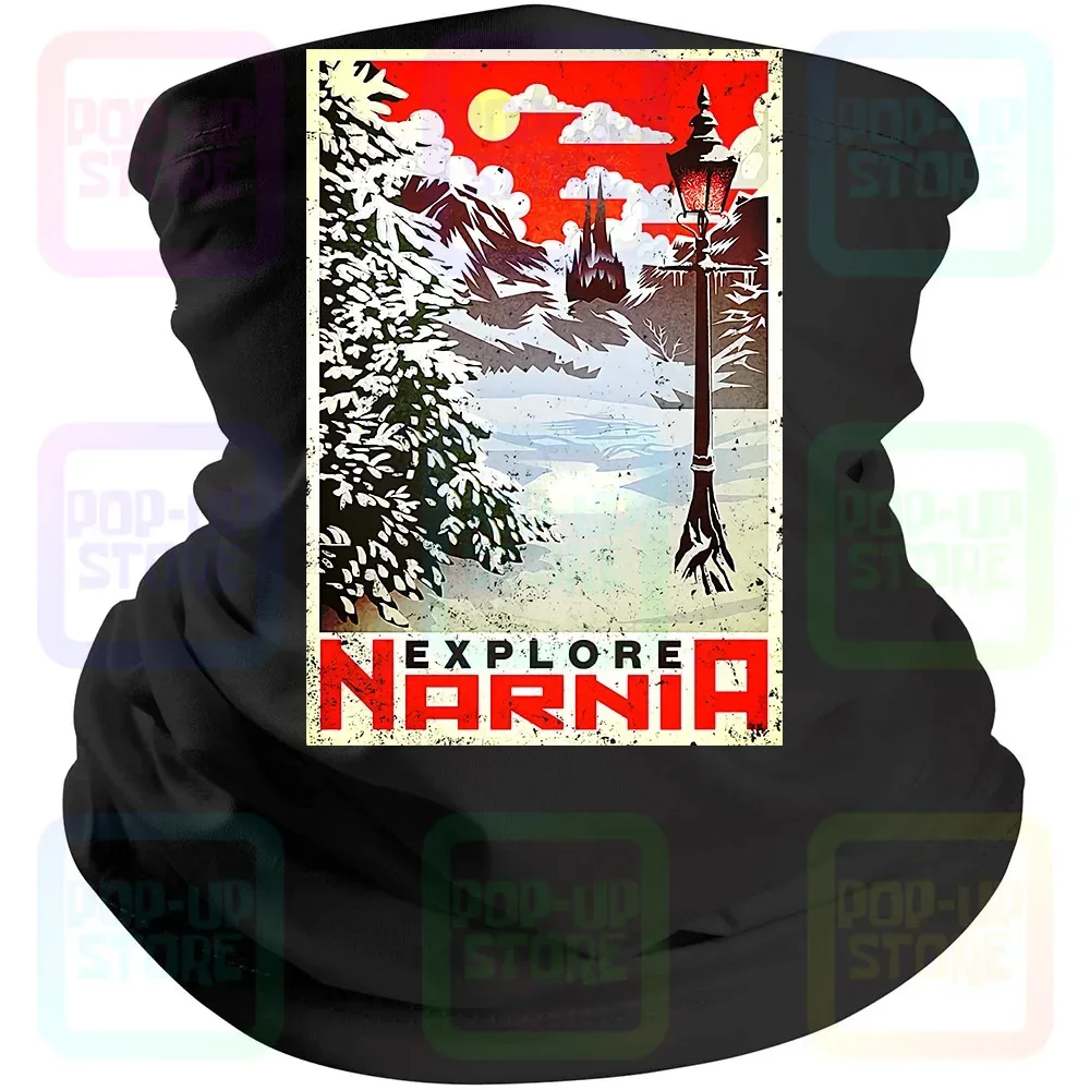 Narnia C.S. Cubierta de boca de polaina para el cuello, Bandana negra, máscara, libro clásico, fantasía, armario, León, bruja, Chronicles