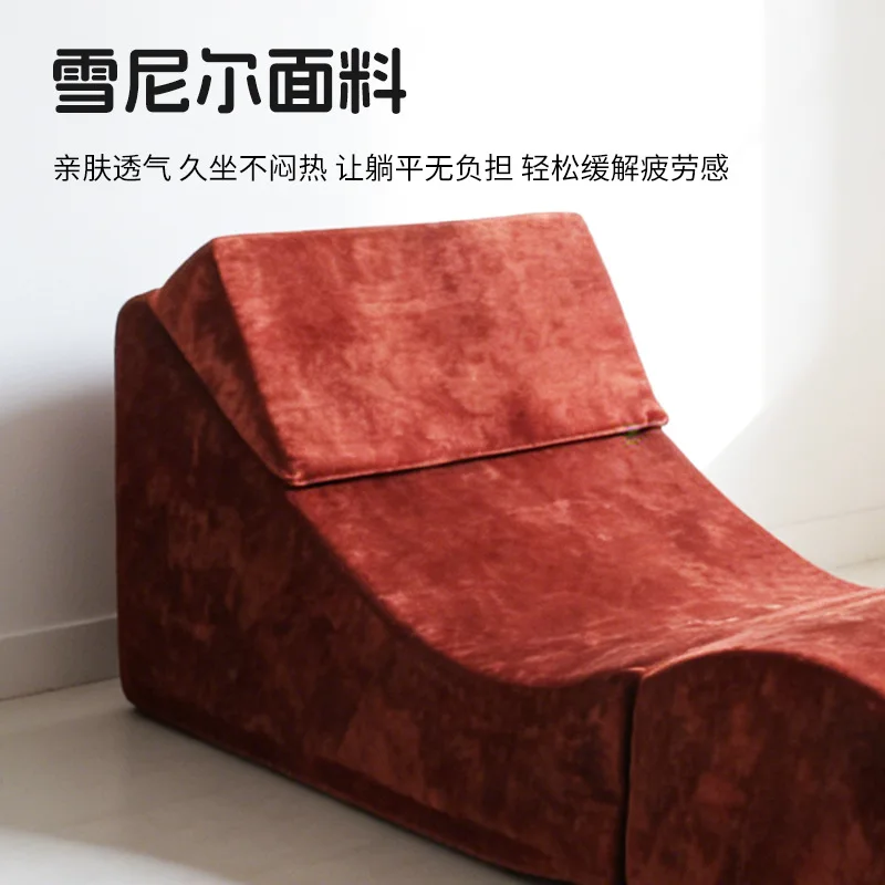 Vacuum compression sofa modern retro fabric living room small apartment simple folding lazy sofa bed