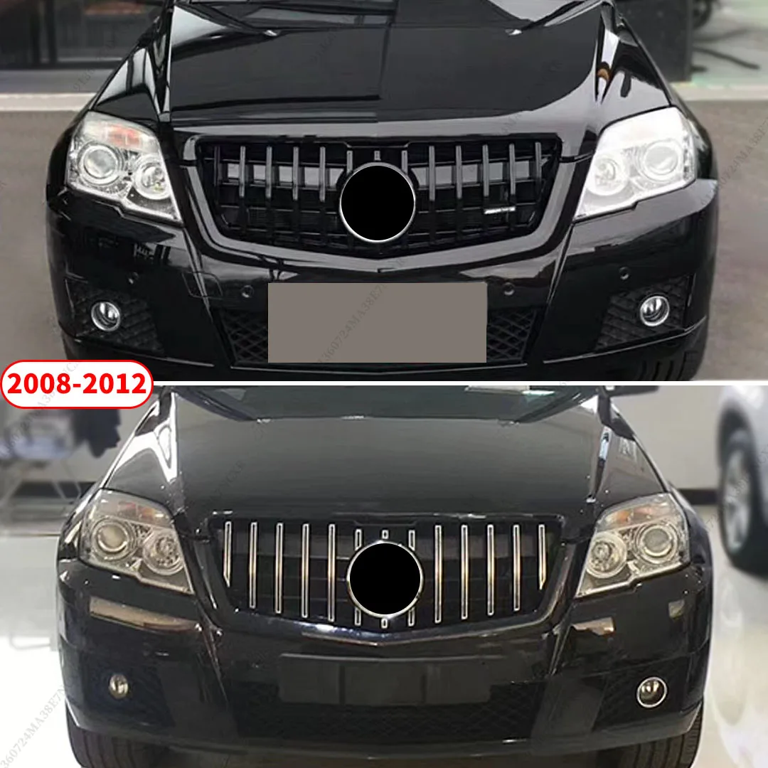 Front Bumper Mask Grille For Mercedes Benz GLK X204 2008-2015 GT Diamond Style Inlet Grill Middle Mesh Grid Tuning Accessories