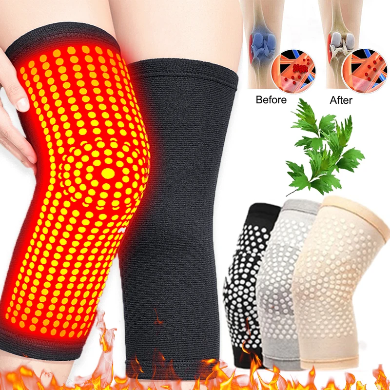 1pairs Self Heated Knee Pads Wireless Heated Knee Massager for Arthritis Joint Pain Relief Injury Recovery Belt Knee Leg Warmer