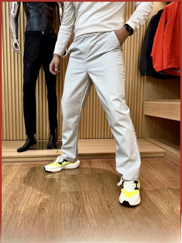 

Высококачественные тройные уличные мягкие брюки из мягкой ткани ell, мужские прямые брюки, тяжелые повседневные брюки для осеннего сезона