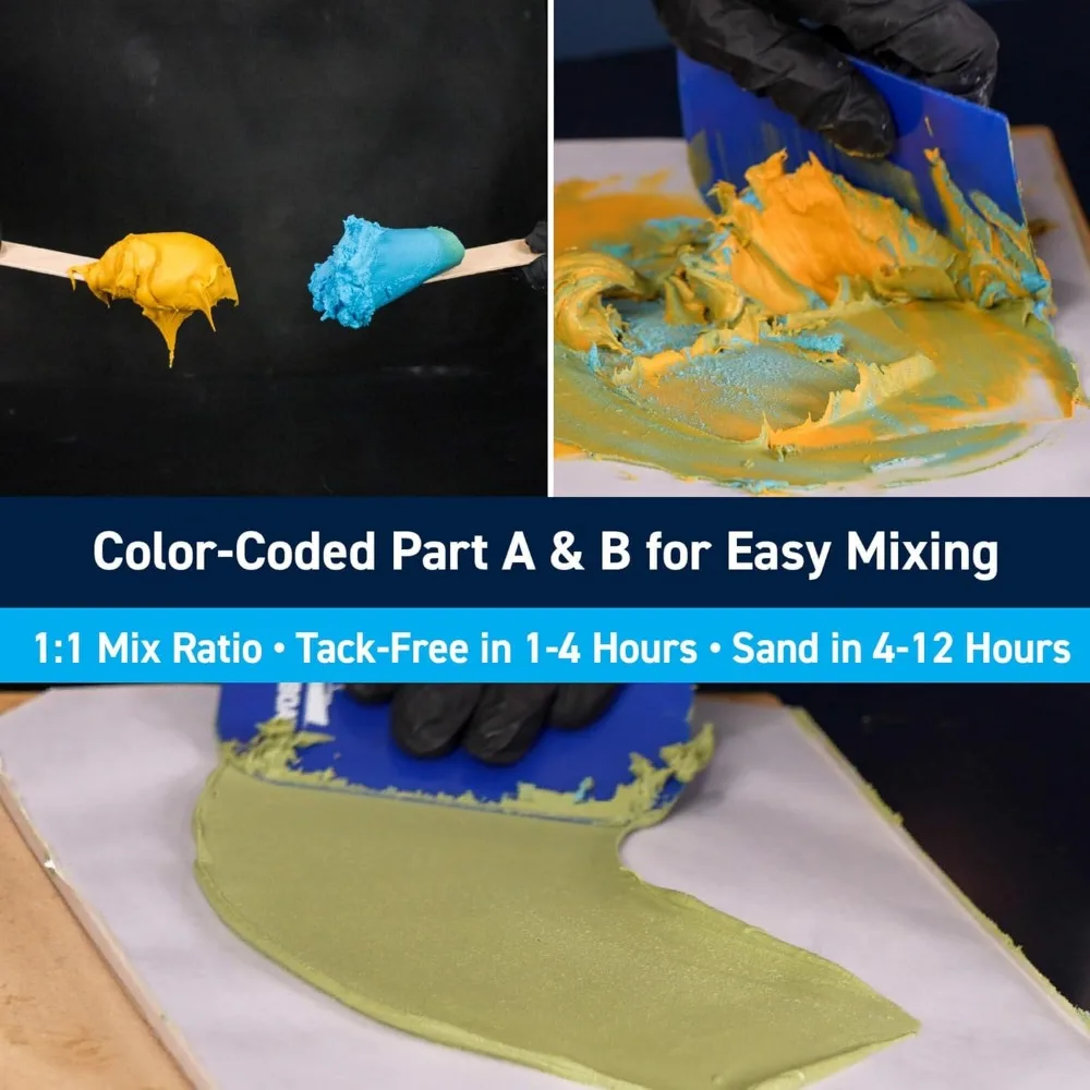 Composé de carénage époxy marin par TotalFair pour fibre de verre, bois, aluminium et acier - Kit de 2 litres