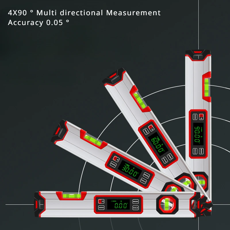 Electronic Level Aluminum Alloy Digital Display High-definition Angle Measurement Accuracy 0.05 ° Water Level Small Level Tools