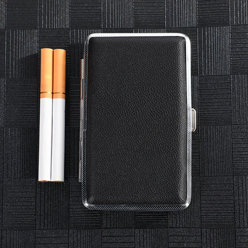 Thin Extension Cigarette Case Portable Ultra-thin Leather Creative Pressure and Moisture Resistant Cigarette Case