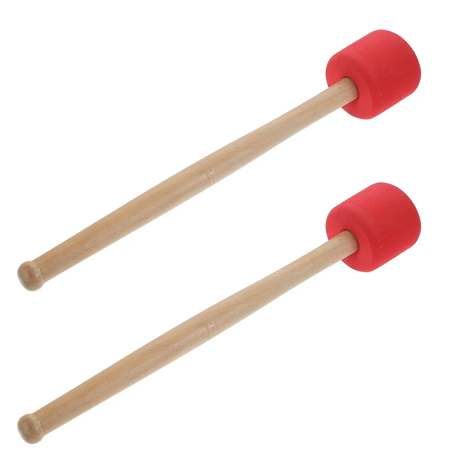 

2Pcs Bass Mallets Foam Ball Head Drumstick For Bass Drum Wood H Music Percussion Instrument Practice Beginner School