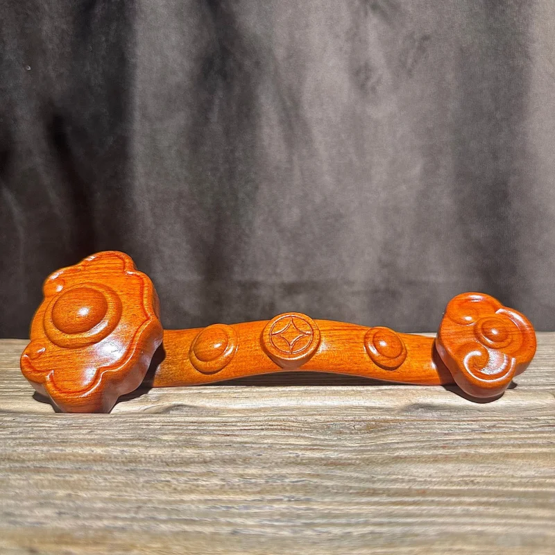 Rosewood Carved Ruyi Handheld Piece Wooden Solid Wood Handicraft Desktop Ornament Cultural Play Flat Mount Decoration