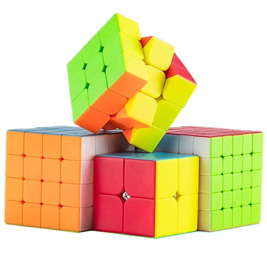 2X2 3X3 4X4 5X5 Stickerloze Magische Kubus/2X2 3X3 4X4 5X5 Koolstofvezel Magische Kubus
