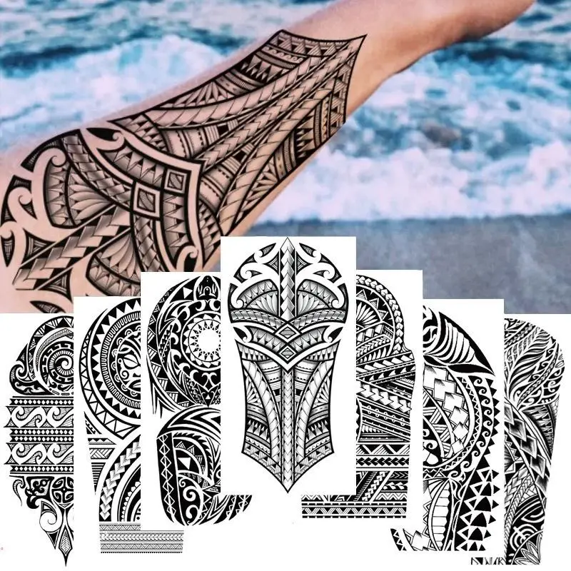 

Half Sleeve Tattoo Waterproof Temporary Tattoos for Men Women Tattoo Stickers Long-Lasting Fake Tattoo Arm and body art