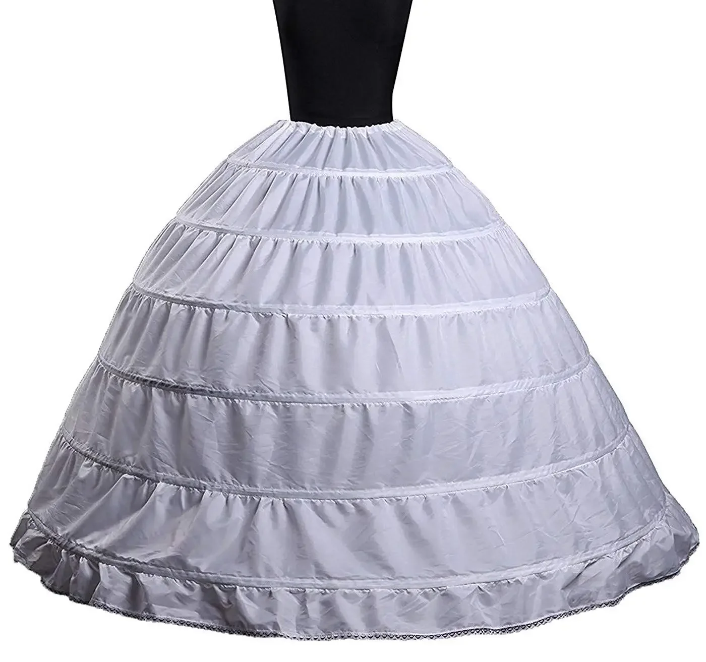 Full 6 Hoop Petticoat Skirt, Petticoats for Women Floor Length Crinoline Underskirt Petticoat Slip for Wedding