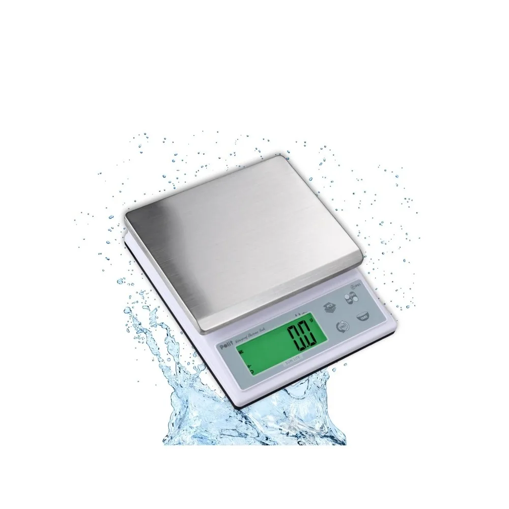 

Food Kitchen Scale, Waterproof Stainless Steel with LCD Display, 5 Weight Unit (with Power Adaptor)Kitchen Scales