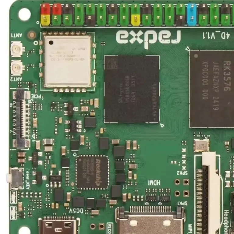 Radxa ROCK 4D RK3576 8 النواة، 6TOPS NPU مصممة لـ Al and Edge الصناعي، 6TOPS، NPU RKNN LLM يدعم WiFi6&BT 5.4 USB3.0&USB2.0 #1