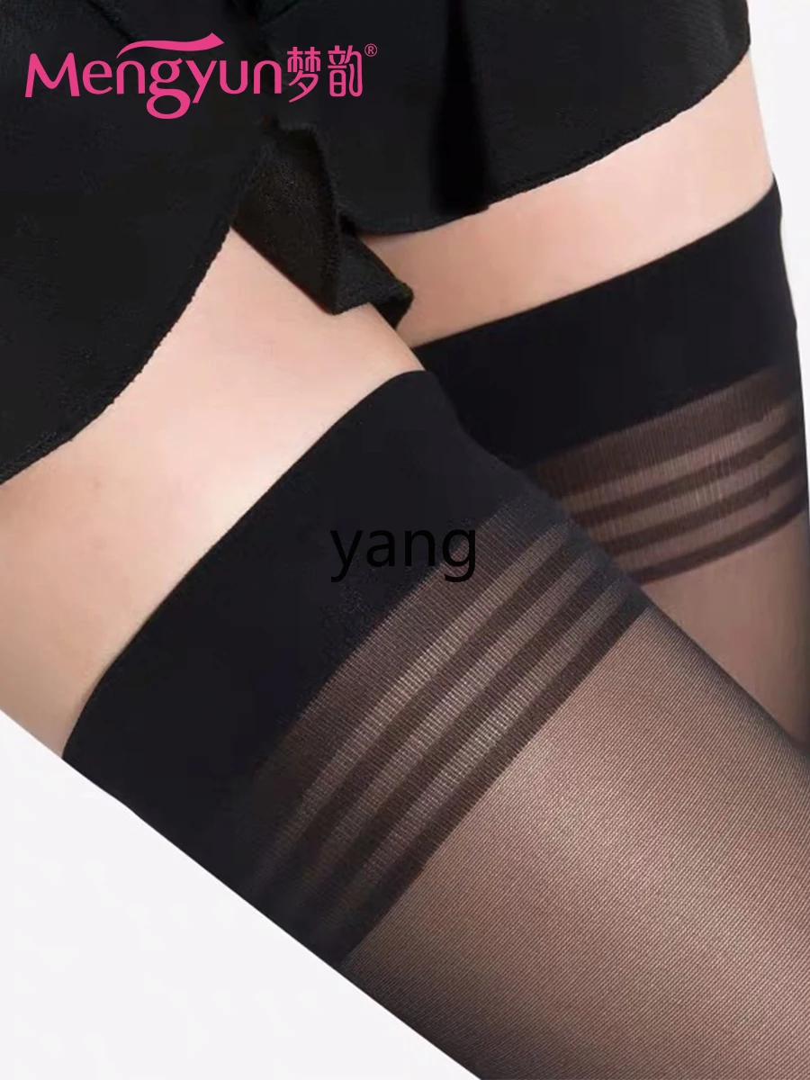 CX anti-hook black silk anti-roll long tube ultra-thin women's spring and autumn high tube knee socks