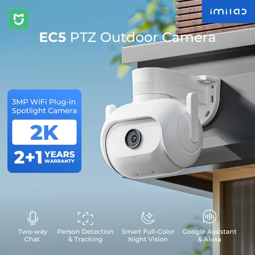 IMILAB EC5/EC6 pro cámara de seguridad exterior WiFi 2K/4K PTZ visión nocturna en Color seguimiento humano detección AI Compatible con MiHome