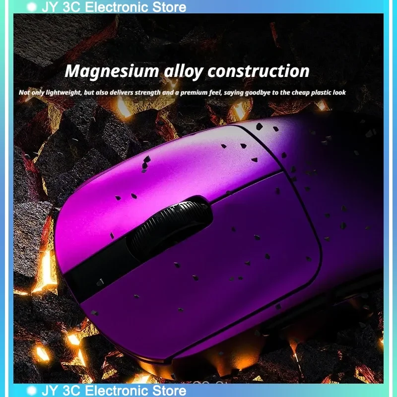 Ajazz Am5 Paw3950 Wireless Gaming Mouse Tri Mode 2.4G 8K Lightweight Magnesium Alloy Ergonomic Mouse For Pc Gamer Computer
