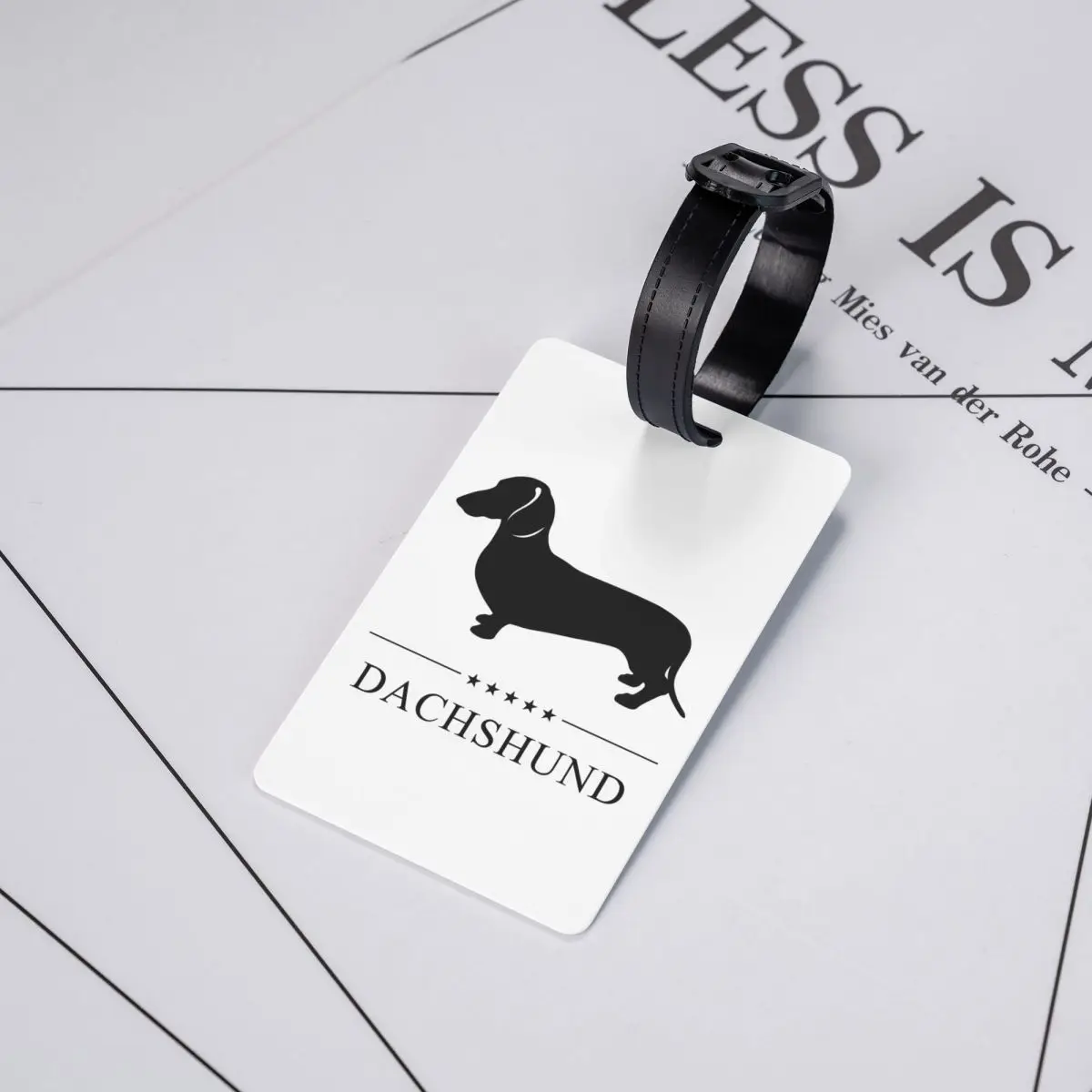 Dachshund Luggage Tags for Suitcases Cute Sausage Badger Wiener Dog Baggage Tags Privacy Cover ID Label