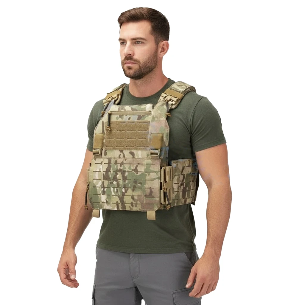 Multifunktionale taktische Weste mit Schnellverschluss, Jagd-Schutzweste, verschleißfeste Outdoor-Trainingskleidung